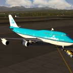 KLM 747 on pushback