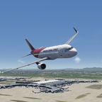 The A320 aircraft departs from the new ZGGG airport