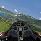 Glider flying above Thun