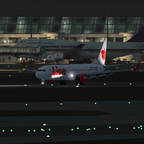 Dusk Landing at Shanghai Pudong Airport