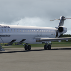 Lufthansa CRJ-900 parked at Ljublijana Airport
